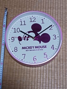 MICKEY MOUSE　ミッキーマウス　掛け時計　単３電池　中古品　実働