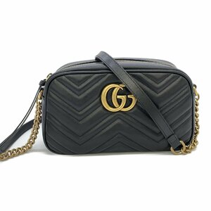 グッチ GGマーモンド ショルダーバッグ ブランドオフ GUCCI GGキャンバス ショルダーバッグ レザー 中古 レディ