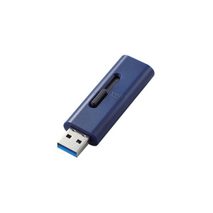 【5個セット】エレコム USBメモリー/USB3.2(Gen1)対応/スライド式/64GB/ブルー MF-SLU3064GBUX5 /l