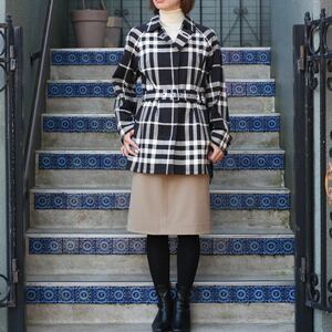 BURBERRY LONDON CHECK PATTERNED SINGLE TRENCH COAT/バーバリーロンドンチェック柄シングルトレンチコート