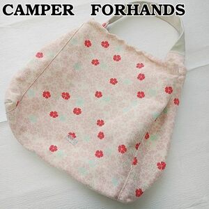 CAMPER　FORHANDS　カンペール　大型　トートバッグ　桜柄　ピンク　芝桜　ショルダーバッグ　帆布　220711-17