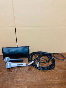 マイク SHURE ダイナミックマイク カラオケマイク SM58 CM-2000 コード付き 袋付 動作未確認 No.12-034-2