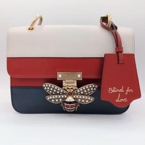 GUCCI グッチ クイーン マーガレット bee 2way マルチカラー ショルダーバッグ 476542 498879 袋 蜂 おしゃれ レア かっこいい かわいい