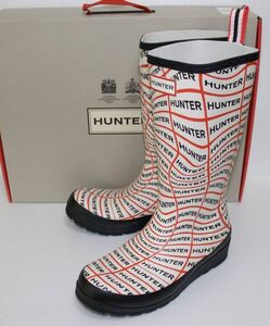 定価14850 新品 本物 HUNTER UK3 US5 EU36 JP22 WFT2065RMA W PLAY BOOT TALL SONIC LOGO ブーツ ハンター 2107