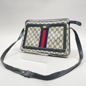 OLD GUCCI グッチ アクセコ ショルダーバッグ GG シェリーライン K17-80