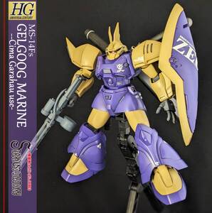 HGUC MS14Fs ゲルググマリーネ　ーシーマ・ガラハウ専用機ー 改修・塗装完成品　（機動戦士ガンダム００８3ースターダストメモリー）