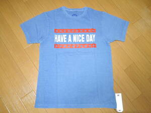 新品 エム M 加工 Tシャツ L 青 HAVA A NICE DAY カットソー TMT