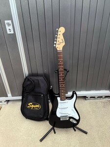 Squier by Fender エレキギター スクワイヤー ストラトキャスター BULLET STRAT 音出しOK　ソフトケース付　現状販売