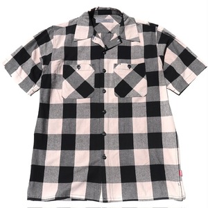 XLサイズ BLUCO ブルコ バッファローチェック ワークシャツ アイボリー BUFFALO CHECK WORK SHIRTS S/S IVORY