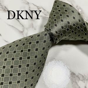 ネクタイ ダナキャラン DKNY チェック 総柄 シルク 高級 ブランド