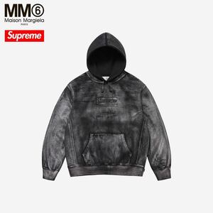 【新品・Mサイズ・定価】Supreme x MM6 Maison Margiela Foil Box Logo Hooded Sweatshirt Black