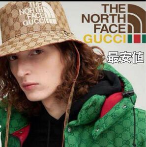 GUCCIxTHE NORTH FACE バケットハット 帽子　ノースフェイス ユニセックス　グッチ