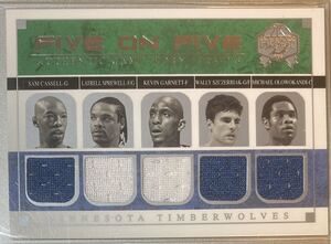 2004-05 SkyBox Fresh Ink Five on Five Jerseys Kevin Garnett Carmelo Anthony 他 10人実使用ジャージ ティンバーウルブズ ナゲッツ