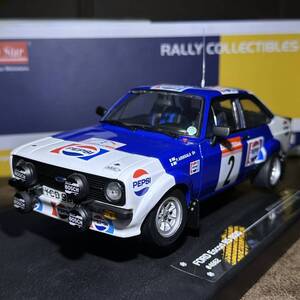 1/18 サンスター フォード エスコート RS 1800 箱付き sunstar ford escort ミニカー ラリー ペプシ pepsi rally sun star レア 希少