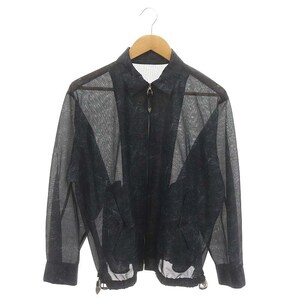 トーガ TOGA アーカイブス ARCHIVES 23SS Mesh marble print blouson ブルゾン ジャケット S 黒 ブラック /MF ■OS メンズ