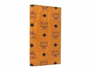 ■美品■ MCM エムシーエム モノグラム ヴィセトス柄 二つ折り 長財布 ウォレット 札入れ 小銭入れ メンズ ブラウン系 DG4506