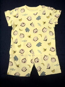 新品　100　おさるのジョージ 　メッシュパジャマ　黄色　レターパック発送（代引き不可）TN2632-1