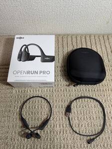 【美品】 Shokz(ショックス) OpenRun Pro 骨伝導イヤホン Bluetooth5.1 防塵防水