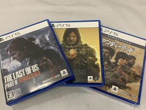 ●PS5 ソフト THE LAST OF US PARTⅡ/DEATH STRANDING/アンチャーテッド 3本セット 035/665G