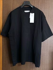 黒3新品 sacai サカイ メンズ S ロゴ パッチ Tシャツ ブラック 23AW size 3 黒 L 半袖 カットソー