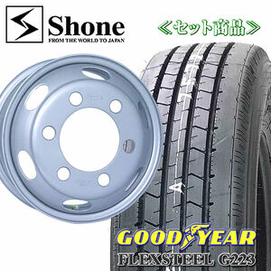 在庫要確認 キャンター エルフ用 グッドイヤー FLEX STEEL G223 205/65R16 109/107 LT 鉄ホイール付 16×6 +127 6本価格 夏 GY014SH303-6