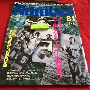 S6c-024 Number 81 昭和58年発行 文藝春秋 池田の 3連覇なるか!甲子園大会・ヒーロー総登場! ビョルン・ボルグ「