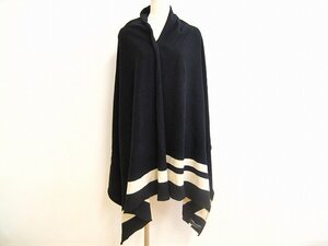 COMME des GARCONS HOMME PLUS / コム・デ・ギャルソン・オム・プリュス ボーダー柄 大判ストール マフラー メンズ ブラック×ホワイト