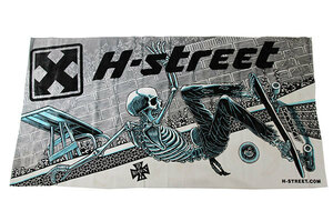 H-Street (エイチストリート) ビーチタオル バスタオル Deathbox Hackett Slash Beach Towel - 60 x 30 スケボー