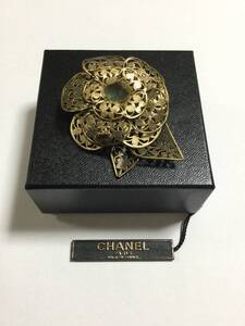 CHANEL　シャネル　01A　ヴィンテージ　ブローチ　ココマーク　ストーン　ゴールド　フラワー　アクセサリー【D014432】