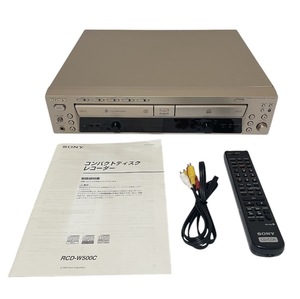 【極美品/リモコン付属】SONY CDレコーダー ソニー リモコン CDデッキ RCD-W500C