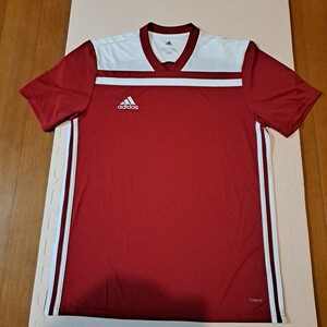 アディダス 半袖 Vネックゲームシャツ adidas CLIMALITE JASPOーＯ ブルゴーニュ DRY速乾Tシャツ