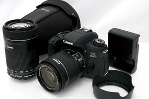 美品｜キヤノン EOS 8000D ダブルズームキット CA01-M3088-2S1