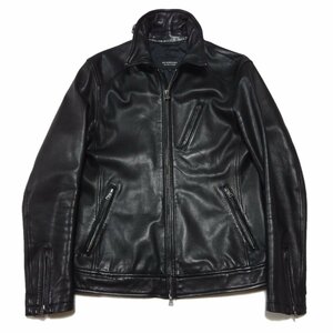 BURBERRY BLACK LABEL バーバリーブラックレーベル 羊革 レザージャケット ライダースジャケット 美品