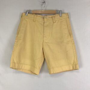 J CREW★コットン100％/ハーフパンツ【メンズW29/股下23cm/黄】ジップフライ/ジェイクルー◆BF540