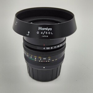 【1円スタート】New mamiya6用 G 50mm f4 L純正フード付【動作未確認】