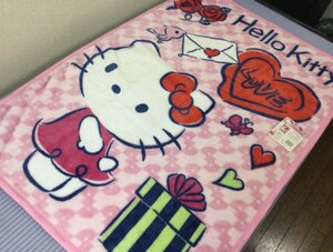 ◆かわいい!キティちゃんのハーフ毛布◆約100×140㎝★チドリリボン★手洗いＯＫ！！送料710円