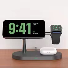 ワイヤレス充電器スタンド,iPhone用,急速充電ステーション,Apple Watch 10,9,8,7,6,5,4,airpods 2,3 pro,3 in 1,12,13 14、15、16、3 in 1