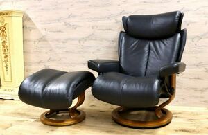 GMHS314○EKORNES / エコーネス ストレスレス Magic マジック 黒 本革 北欧 ノルウェー リクライニングチェア 最高級 椅子