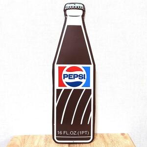 ブリキ看板 PEPSI BOTTLE アメリカン エンボスメタルサイン ペプシ ロゴ 瓶 プレート 壁飾り 珍しい レトロ アンティーク おしゃれ 雑貨