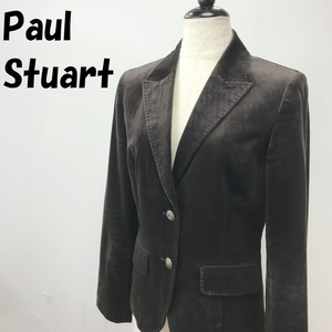 【人気】Paul Stuart｜ポール・スチュアート ベルベット ジャケット 長袖 三陽商会 ダークブラウン サイズ6 レディース/S916