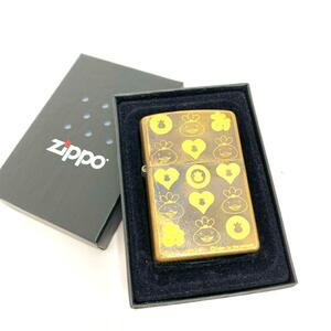 美品◆Zippo ジッポ オイルライター ◆箱付 ゴールドカラー 喫煙グッズ