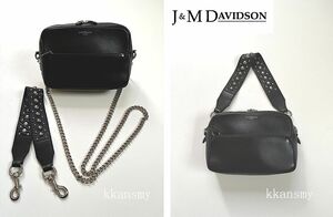 J&M DAVIDSON J&Mデヴィッドソン* PEBBLEぺブル チェーンスタッズショルダーバッグ