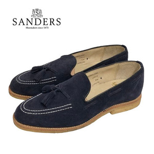 ○★新品未使用　SANDERS (サンダース)　タッセルローファー　ネイビー系　27cm★○