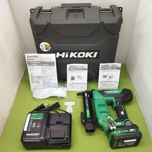 中古未使用品　２５ｍｍコードレスタッカー　３６V　 N3610DJ　充電器・充電池・ケース付　HiKOKI　◆3116/工具宮竹店