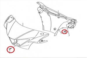 送料185円　送料185円　２個セット　５/アドレスV125S　V125G　ハンドルカバー　ネジ　メーターカウル