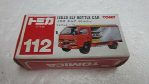 TOMY 　トミー　トミカ　1/78 イスズ エルフ ボトルカー(レッド×ホワイト/赤箱) 「トミカ No.112