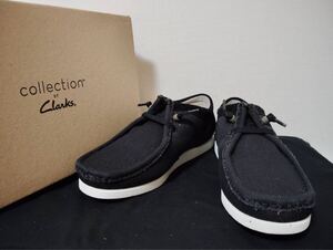 新品未使用Clarks(クラークス) 25cmモカシン スリッポン シェイカーライトモック メンズシューズ　ワラビー好きにもブラック黒