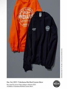 希少 東京インディアンズ tokyo indians 2023 ホットロッド HRCS スウェット オレンジ L XL チャレンジャー