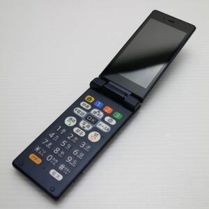 良品中古 505SH かんたん携帯9 ネイビー 白ロム 中古 ガラケー SOFTBANK SHARP あすつく 土日祝発送OK