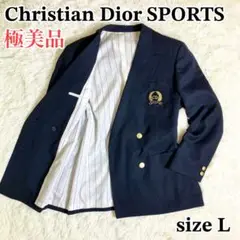 極美品✨ Christian Dior 紺ブレ ダブルブレスト エンブレム L